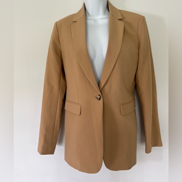 Zara light camel classy blazer jacket M NEW⭐️ - Picture 7 of 16